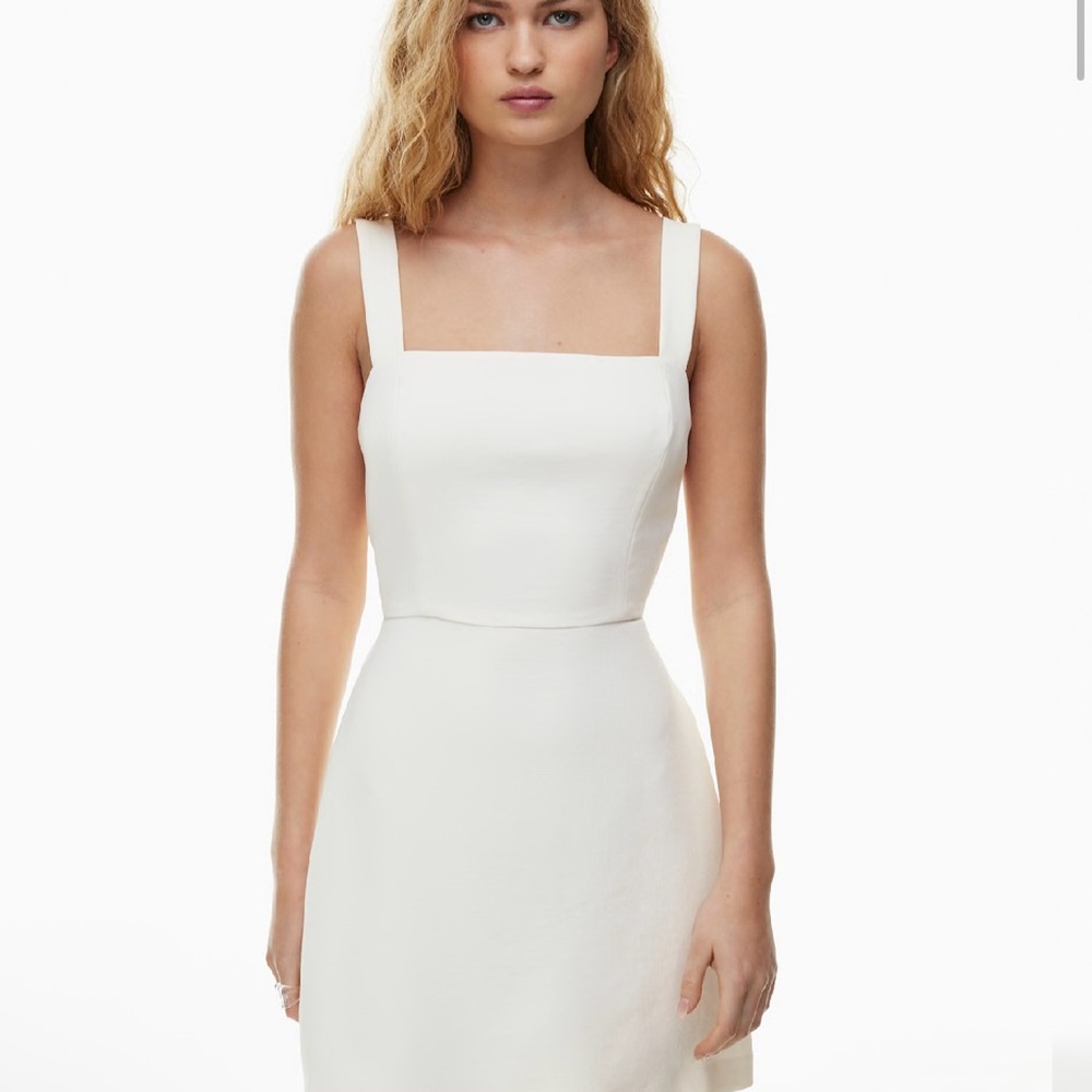 NWT Aritzia Aperature Tie-Back Dress Size 12 Light Birch